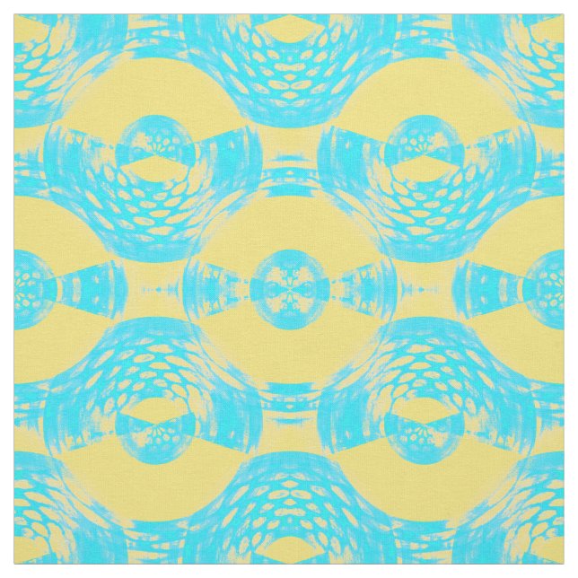 Abstraktes Aqua und Gelb Stoff (Muster)