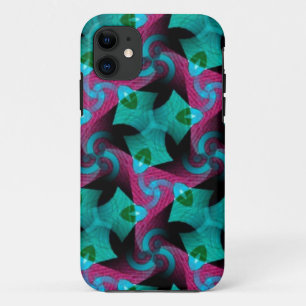 Abstraktes Aquamarin-rosa-Swirl-Muster iPhone 5 Fa title_seo2