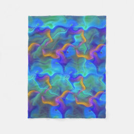Abstraktes aquamarines blaues lila fleecedecke