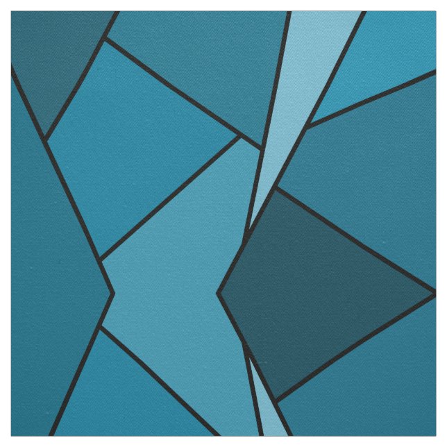 Abstraktes aquamarines geometrisches stoff (Muster)