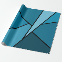 Abstraktes Aquamarines Polygons-Packpapier Geschenkpapier