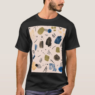 Abstraktes Aquarell: Geometrisches Tintemuster. T-Shirt