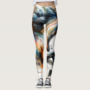 Abstraktes Aquarell-Rennpferd Leggings