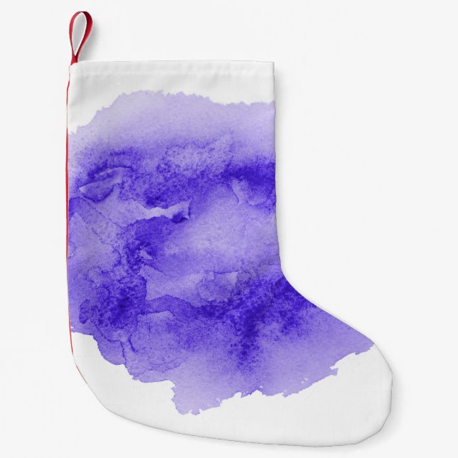 Abstraktes Aquarellbild mit flüssigem Hintergrund Kleiner Weihnachtsstrumpf (Vorderseite)