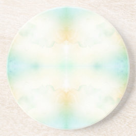 Abstraktes Aquarelldesign auf einer runden Keramik Getränkeuntersetzer