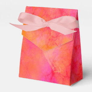 Abstraktes Aquarellfarben Farben Kunst Rosa Orange Geschenkschachtel