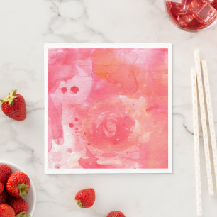 Abstraktes Aquarellrosa Serviette