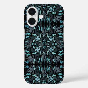 Abstraktes aquatisches schattiertes Wiederholungsm iPhone 16 Hülle
