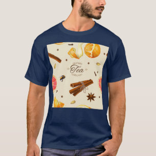 Abstraktes Aromatisches Teemuster T-Shirt