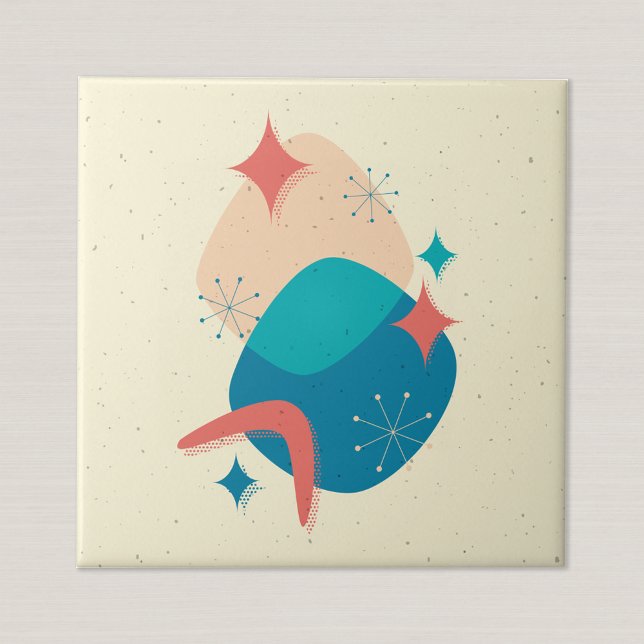 Abstraktes Atomzeitalter der Retro-Mitte Fliese (Von Creator hochgeladen)