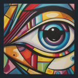 Abstraktes Auge Farben Art Deco Künstlicher Leinwanddruck<br><div class="desc">Das ist nicht Ihre Visitenkarte,  sondern ein Mini-Party für Ihre Augen!</div>