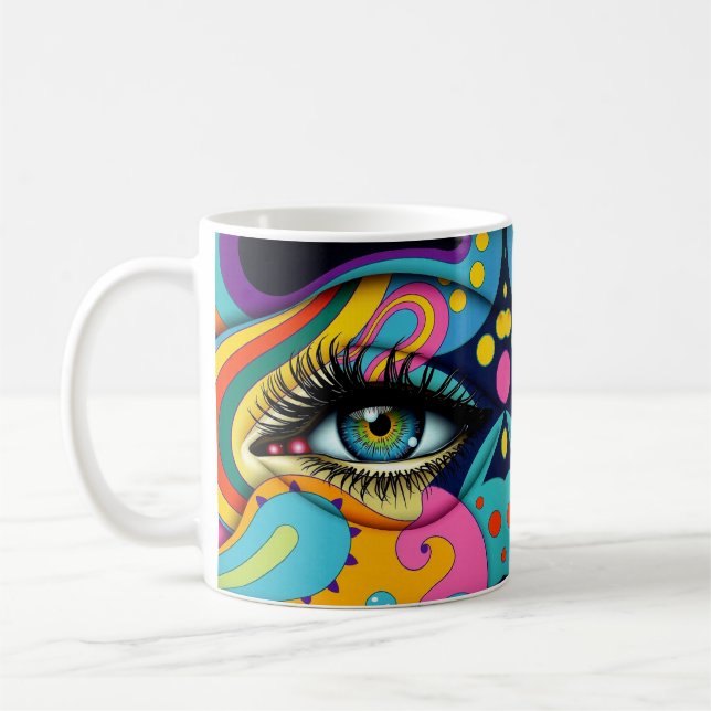 abstraktes Auge Kaffeetasse (Links)