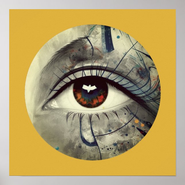 Abstraktes Auge Poster (Vorne)