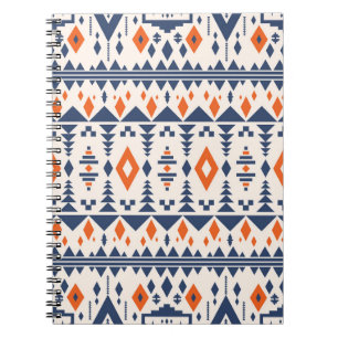 Abstraktes Aztec geometrisches, nahtloses Muster. Notizblock