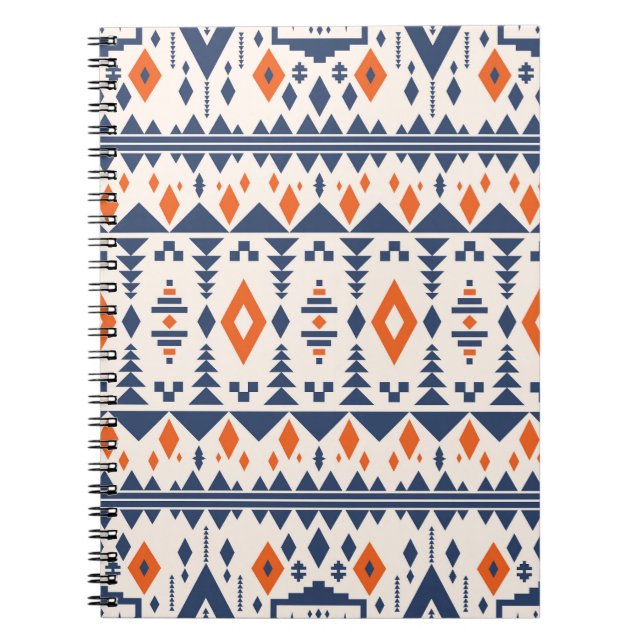 Abstraktes Aztec geometrisches, nahtloses Muster. Notizblock (Vorderseite)