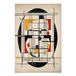 Abstraktes Bauhaus Geometrie Moderne Minimalistisc Fotodruck
