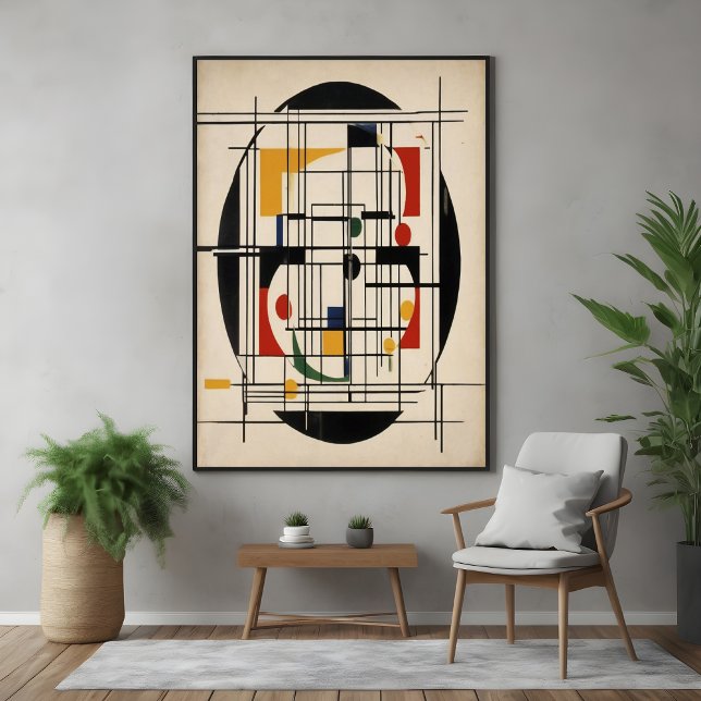 Abstraktes Bauhaus Geometrie Moderne Minimalistisc Poster (Von Creator hochgeladen)