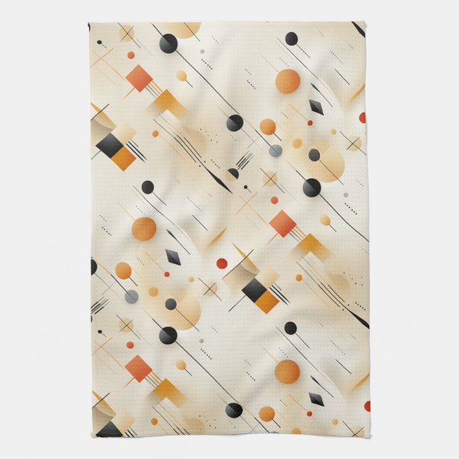 Abstraktes Bauhaus Geschirrtuch (Vertikal)