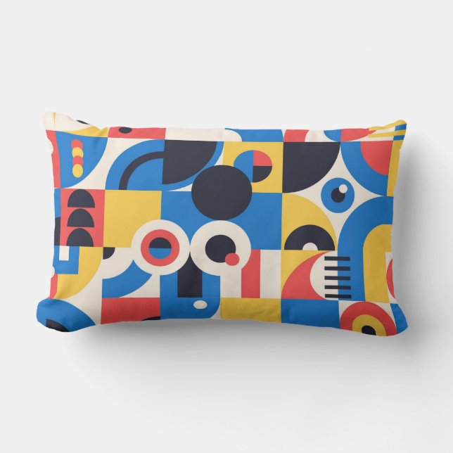 Abstraktes Bauhaus Kissen / Kissen (Vorderseite)
