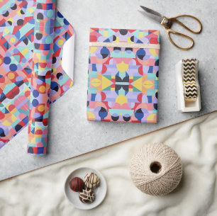 Abstraktes Bauhaus-Muster Kunst Geschenkpapier