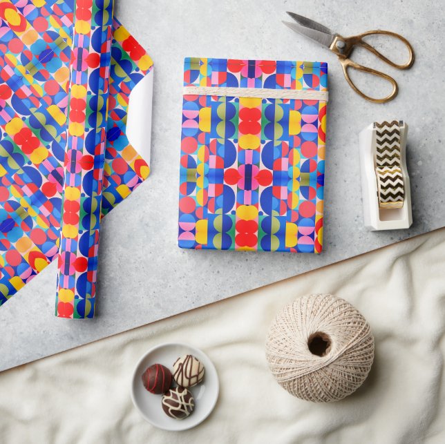 Abstraktes Bauhaus-Musterkunstpapier Geschenkpapier (Kunsthandwerk)