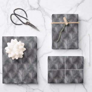 Abstraktes Baummuster Geschenkpapier Set