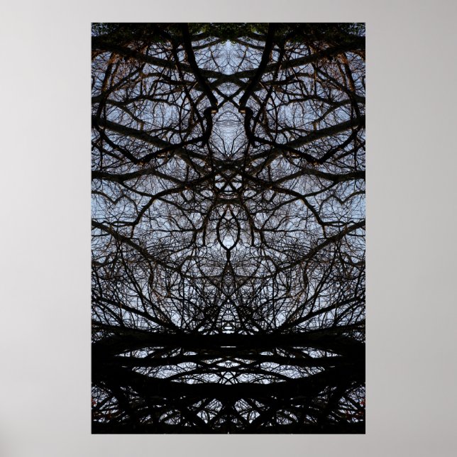 Abstraktes Baumverzweigungspult Poster (Vorne)