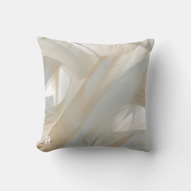 Abstraktes Beige/Kissen Räume Trend Sandy Tornado Kissen (Vorderseite)