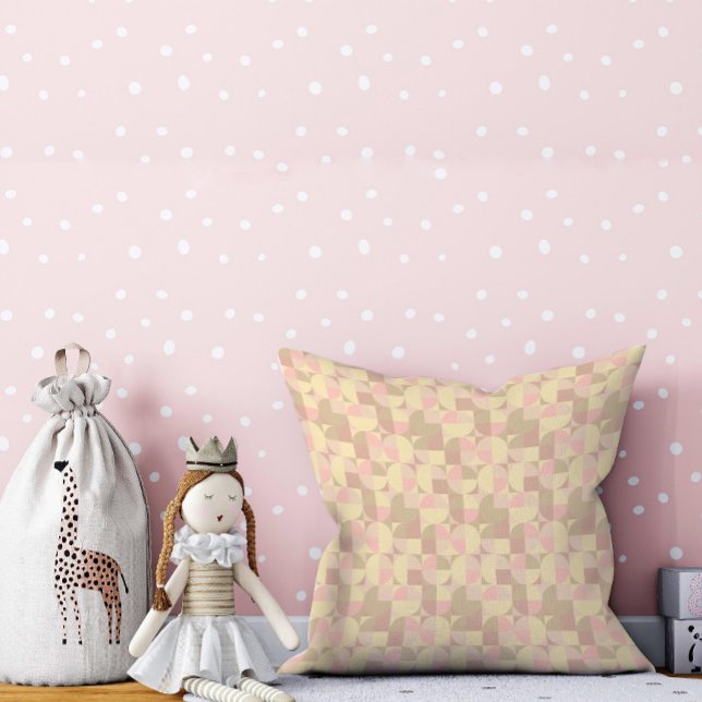 Abstraktes Beige-Rundkissen Kissen (Von Creator hochgeladen)