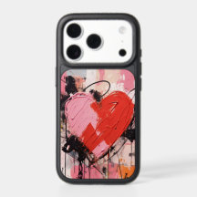 Abstraktes bemaltes Herz iPhone 17 Pro Hülle