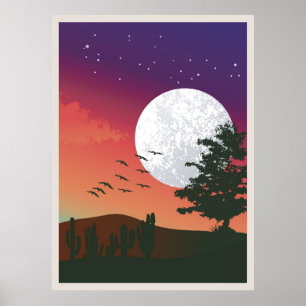 Abstraktes Berggemälde, Poster