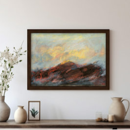 Abstraktes Bergpanorama Poster