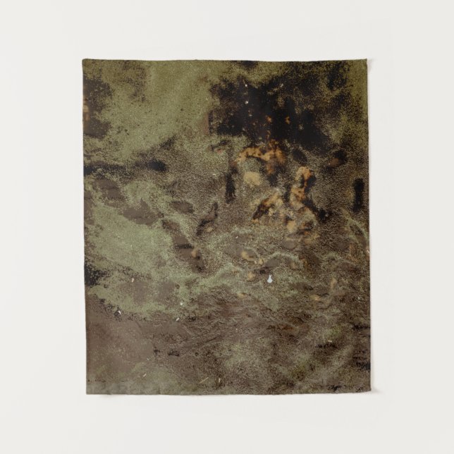 Abstraktes Bild braun und schwarz Wandteppich (Vorderseite)