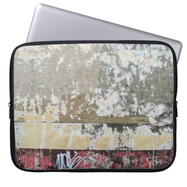 Abstraktes Bild braun-weiß Laptopschutzhülle (Vorderseite)