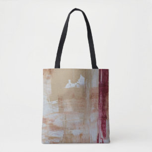 Abstraktes Bild braun-weiß Tasche