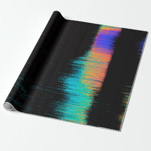 Abstraktes Bild eines glitzernden LED-Bildschirms. Geschenkpapier