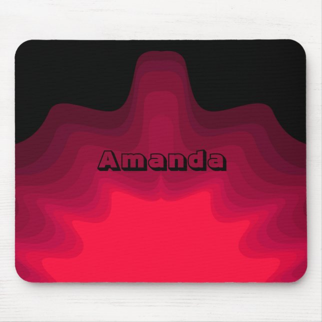 Abstraktes Bild in Schwarz und Rot Mousepad (Vorne)