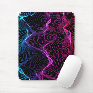 Abstraktes Bild mit lebendigem blauem und rosa Neo Mousepad