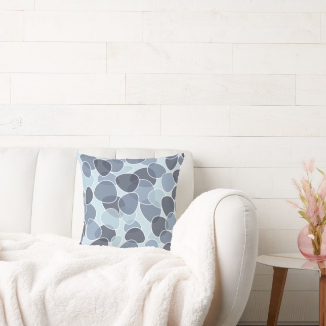 Abstraktes Bläschen-Muster Kissen (Liege)