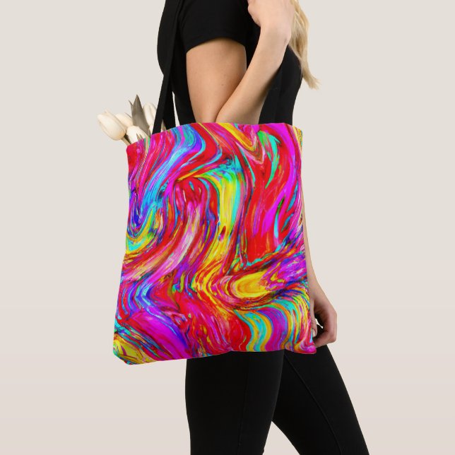 Abstraktes Blast-Muster Tasche (Von Nahem)