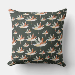 Abstraktes Blatt dunkles modernes Muster Kissen