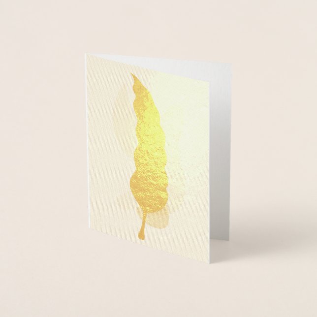 Abstraktes Blattdesign Folienkarte (Vorderseite)