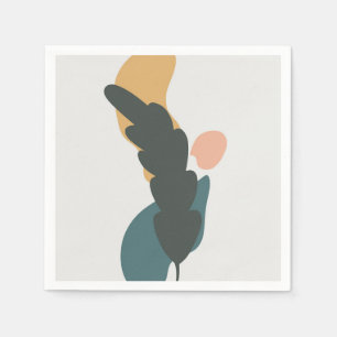 Abstraktes Blattdesign Serviette