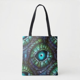 Abstraktes blau-grünes Auge Tasche