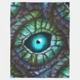 Abstraktes blau-grünes Augenmosaik Fleecedecke