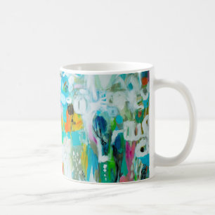 Abstraktes Blau Kaffeetasse