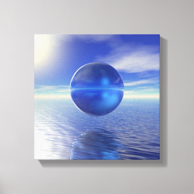 Abstraktes Blau Leinwanddruck (Vorderseite)