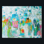 Abstraktes Blau Puzzle<br><div class="desc">Abstrakt Blue von Karen Fields</div>