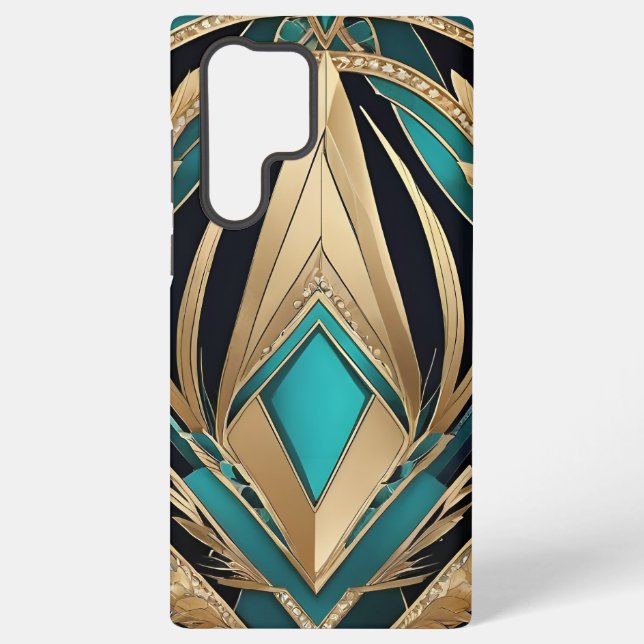 Abstraktes Blau Samsung Galaxy Hülle (Rückseite)