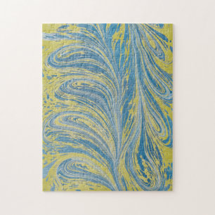 Abstraktes Blau und Gold